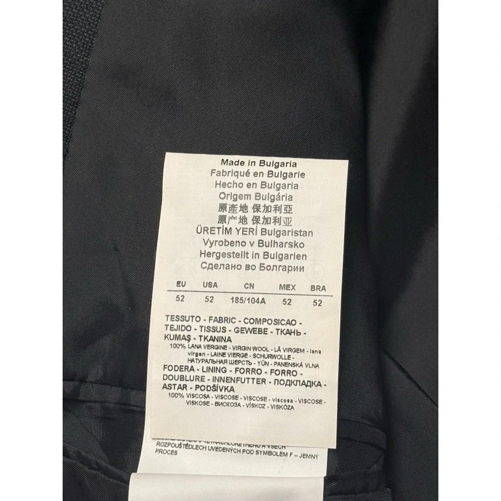 Emporio Armani G Line Men's Black Check Super 130s Wool Blazer Suit Jacket 52